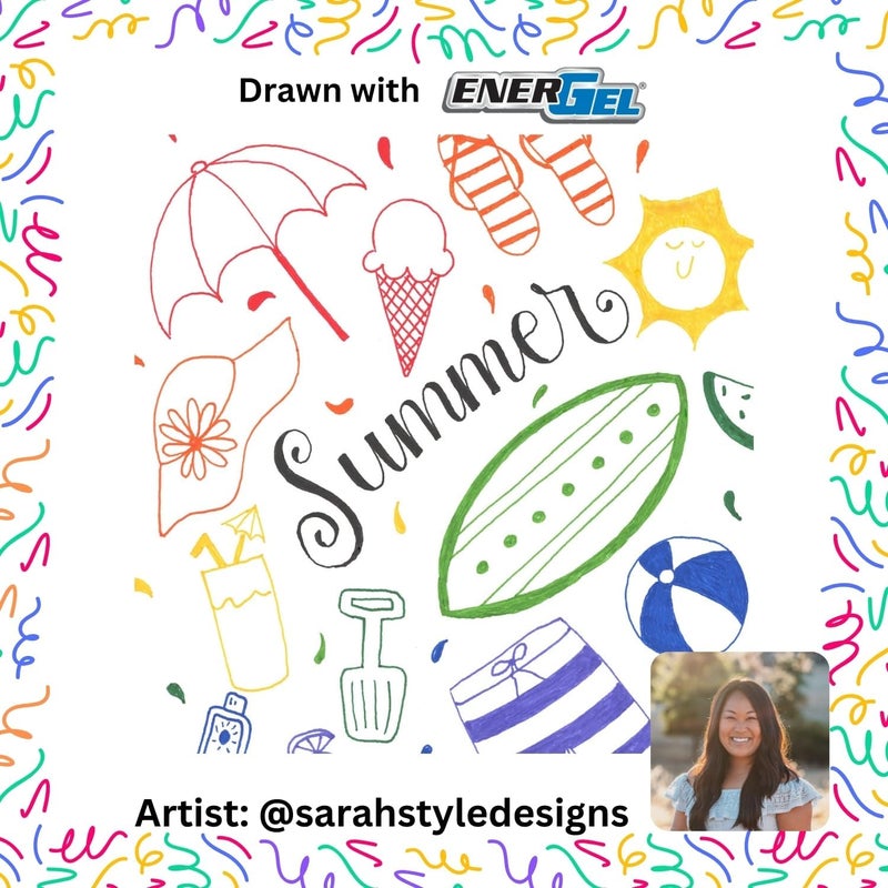 Pentel EnerGel RTX Retractable Liquid Gel Pen, Happiness Hue, 0.7mm, Red, Orange and Yellow ink, Pack of 3 Pens (BL77HAPBP3M) - Image 4